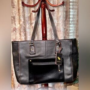 Emma Fox Leather Shoulder Bag 12H x 15W x 3.5D